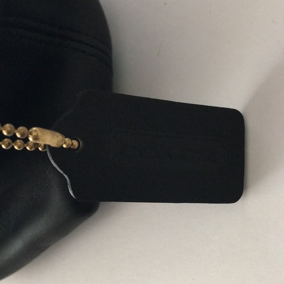 Coach Black Leather Shoulder Bag. Small 7”x5” - Picture 3 of 6